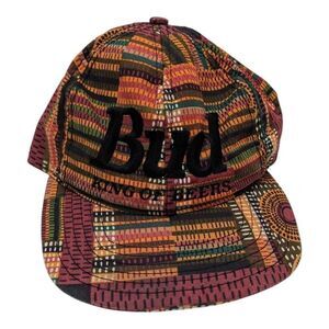 Vintage Budweiser Snapback Hat Baseball Cap Southwest Aztec Print Western‎